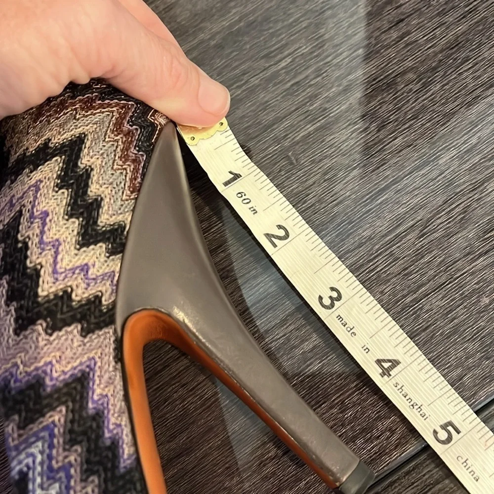 Missoni 37.5 / 7.5 Rashel Signature Chevron Pumps Heels